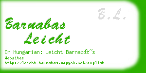 barnabas leicht business card